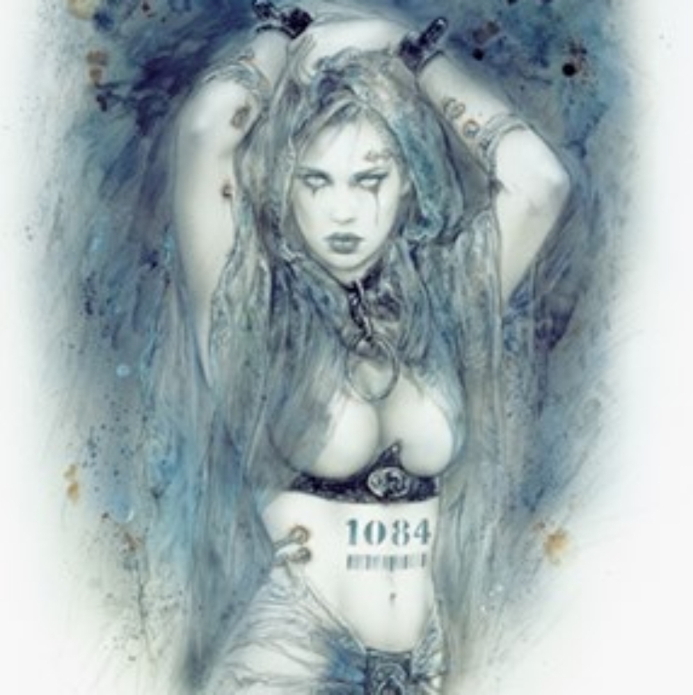Gothic girl poster flag